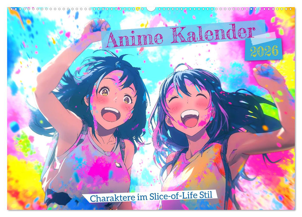 Anime Kalender – Charaktere im Slice-of-Life Stil (CALVENDO Wandkalender 2026)