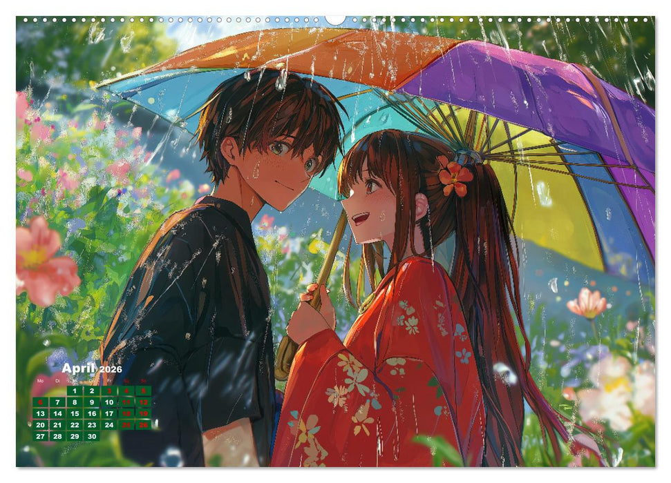 Anime Kalender – Charaktere im Slice-of-Life Stil (CALVENDO Wandkalender 2026)