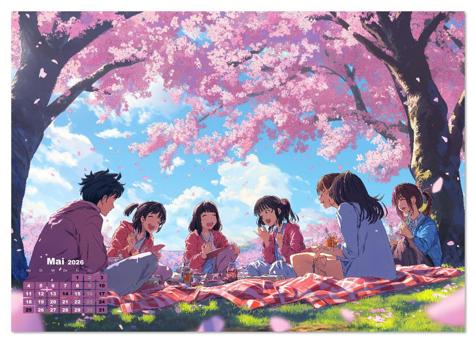 Anime Kalender – Charaktere im Slice-of-Life Stil (CALVENDO Wandkalender 2026)