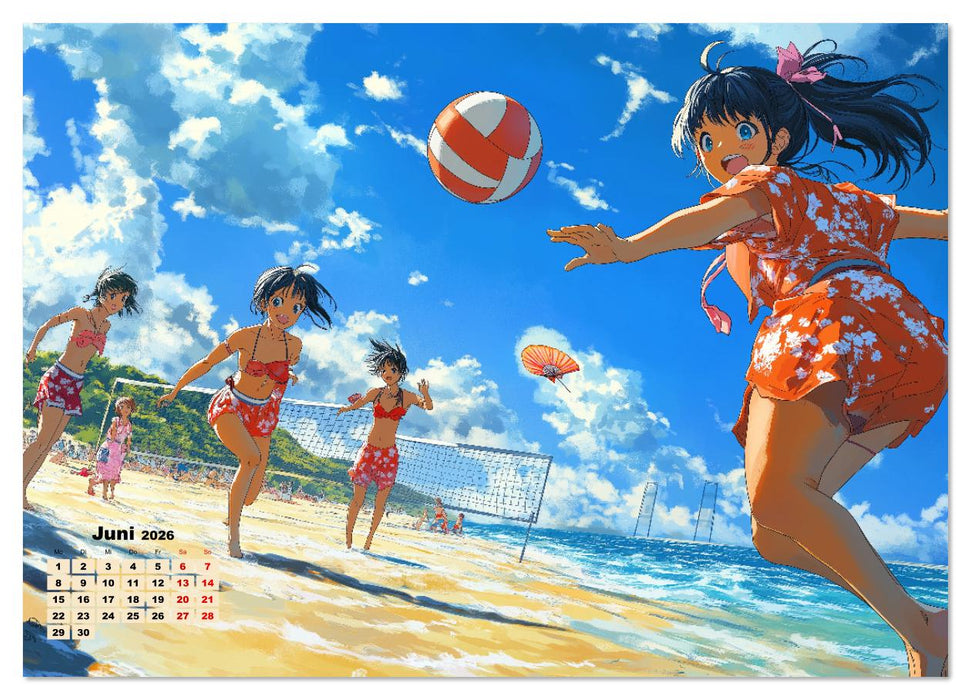 Anime Kalender – Charaktere im Slice-of-Life Stil (CALVENDO Wandkalender 2026)