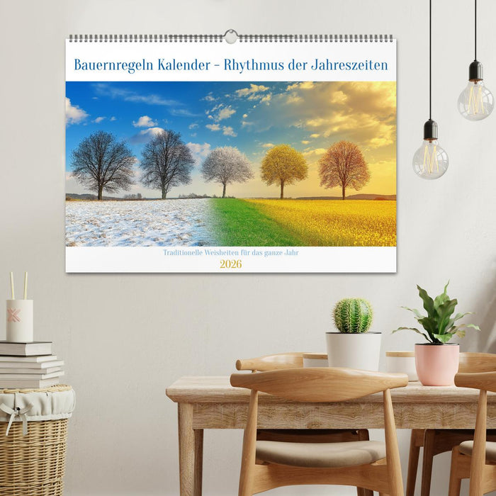 Bauernregeln Kalender - Rhythmus der Jahreszeiten (CALVENDO Wandkalender 2026)