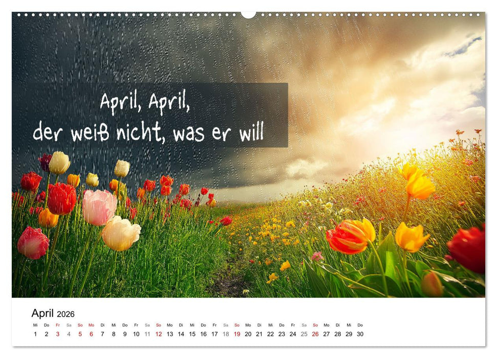 Bauernregeln Kalender - Rhythmus der Jahreszeiten (CALVENDO Wandkalender 2026)