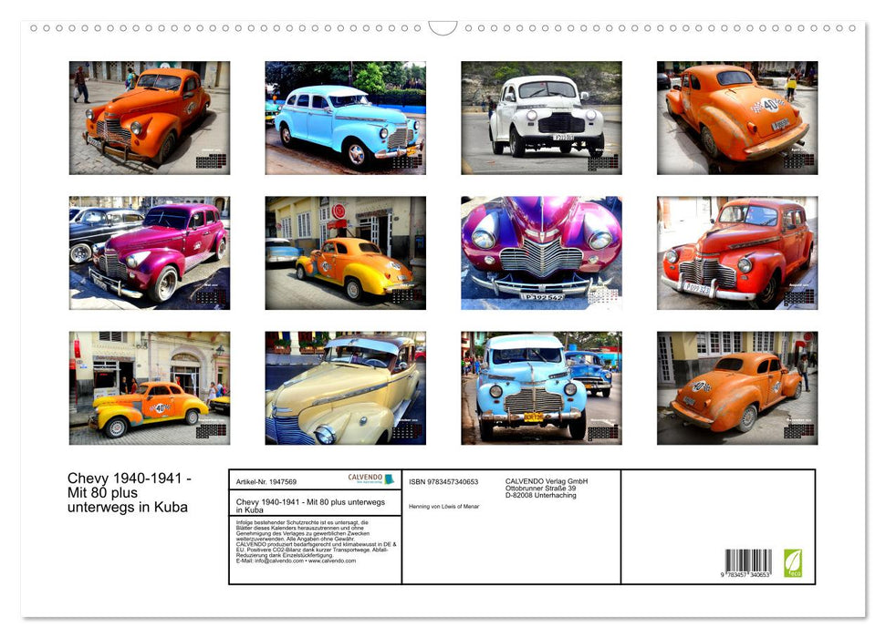 Chevy 1940-1941 - Mit 80 plus unterwegs in Kuba (CALVENDO Wandkalender 2026)