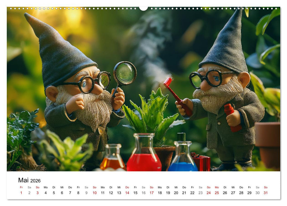 Berufe der Gartenzwerge (CALVENDO Wandkalender 2026)