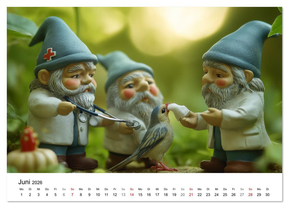 Berufe der Gartenzwerge (CALVENDO Wandkalender 2026)