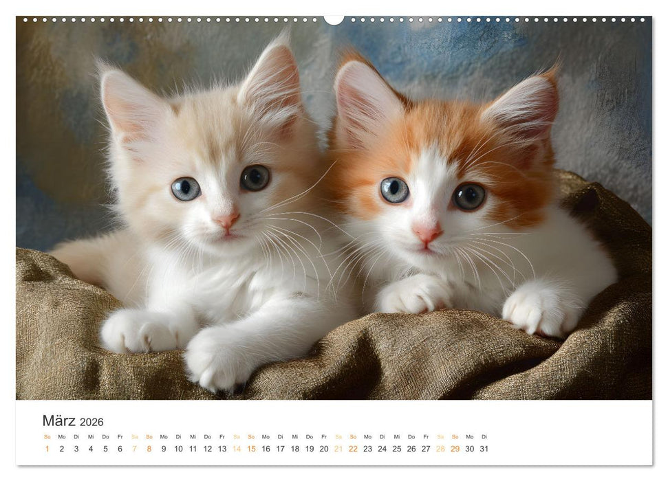 Zauberhafte Katzenbabys (CALVENDO Wandkalender 2026)