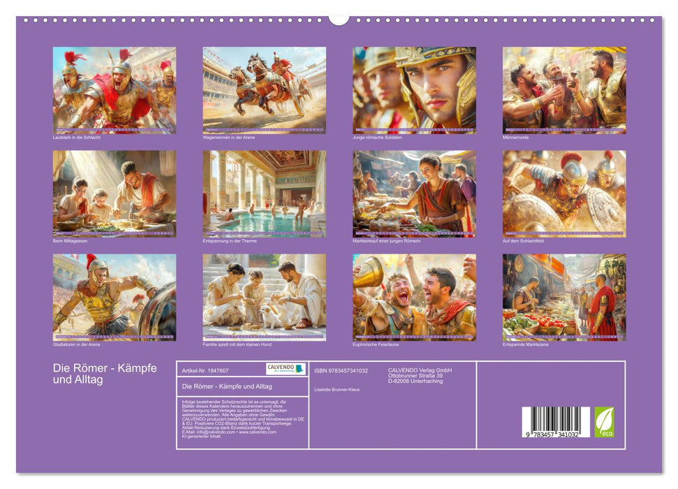 Die Römer - Kämpfe und Alltag (CALVENDO Premium Wandkalender 2026)