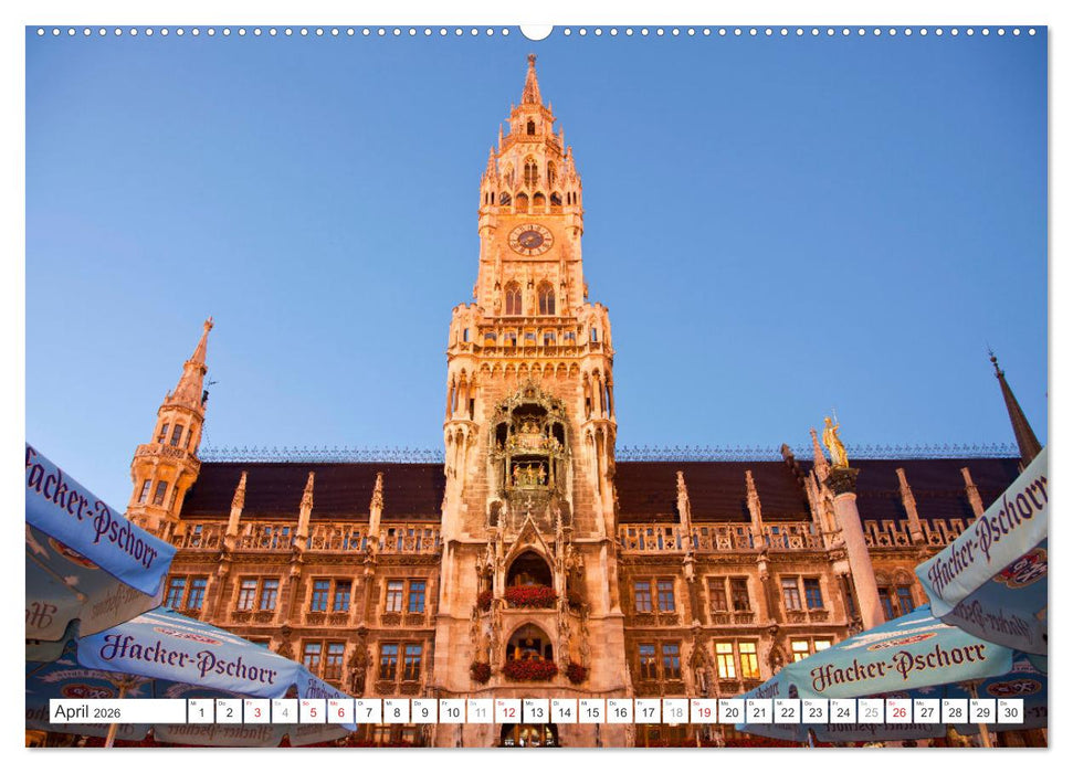 Abend in München (CALVENDO Wandkalender 2026)