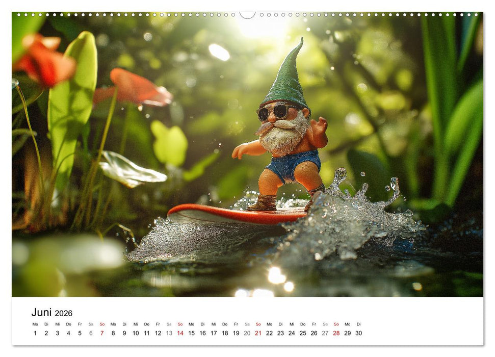 Sportliche Gartenzwerge (CALVENDO Premium Wandkalender 2026)
