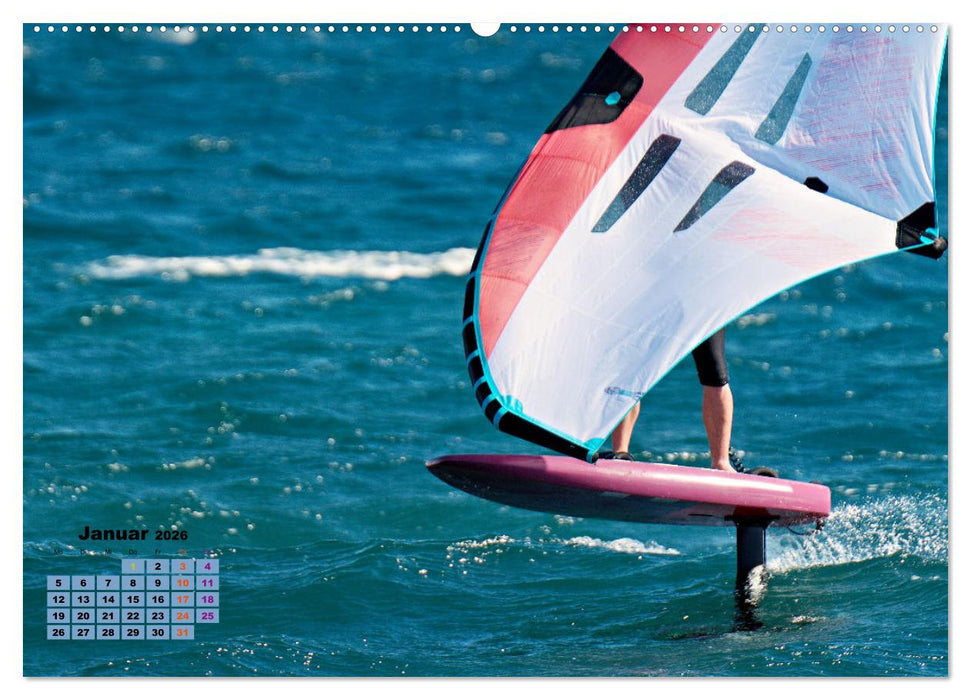 Wingfoilen - fliegen über das Wasser (CALVENDO Wandkalender 2026)