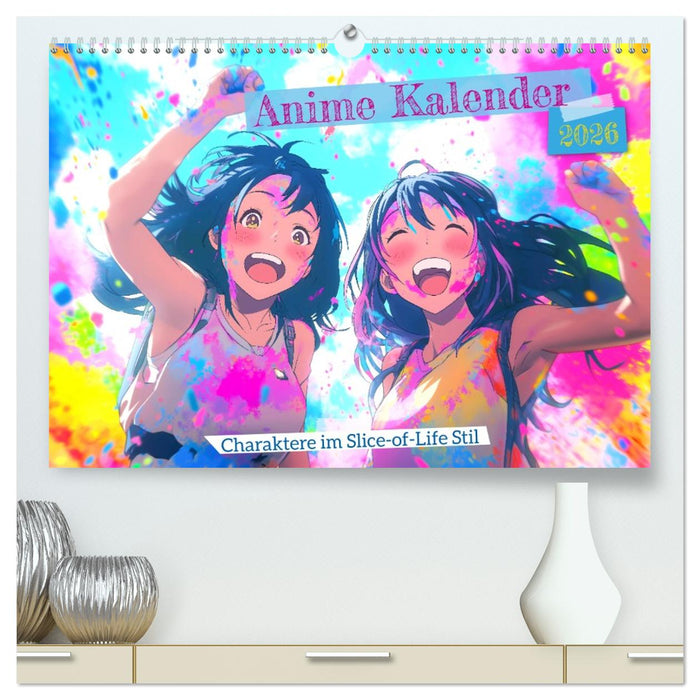 Anime Kalender – Charaktere im Slice-of-Life Stil (CALVENDO Premium Wandkalender 2026)