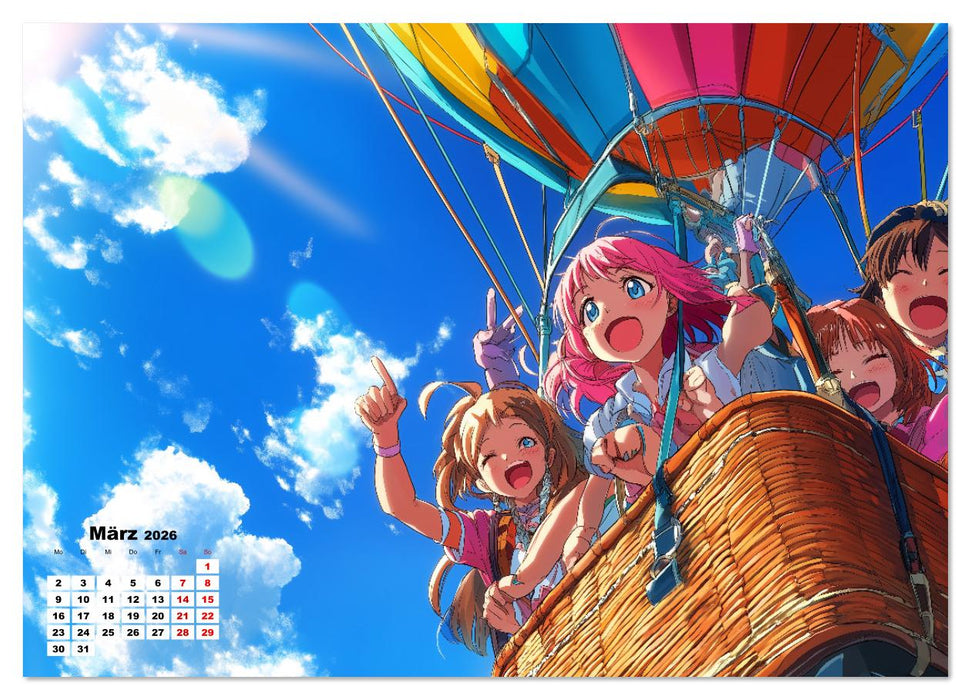Anime Kalender – Charaktere im Slice-of-Life Stil (CALVENDO Premium Wandkalender 2026)