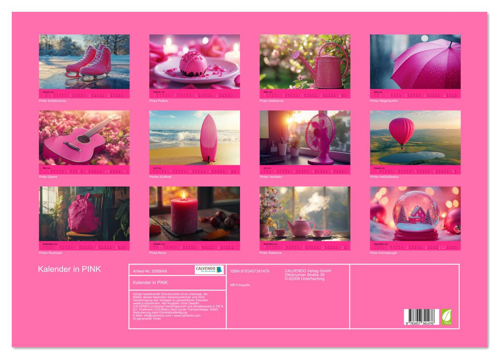 Kalender in PINK (CALVENDO Wandkalender 2026)