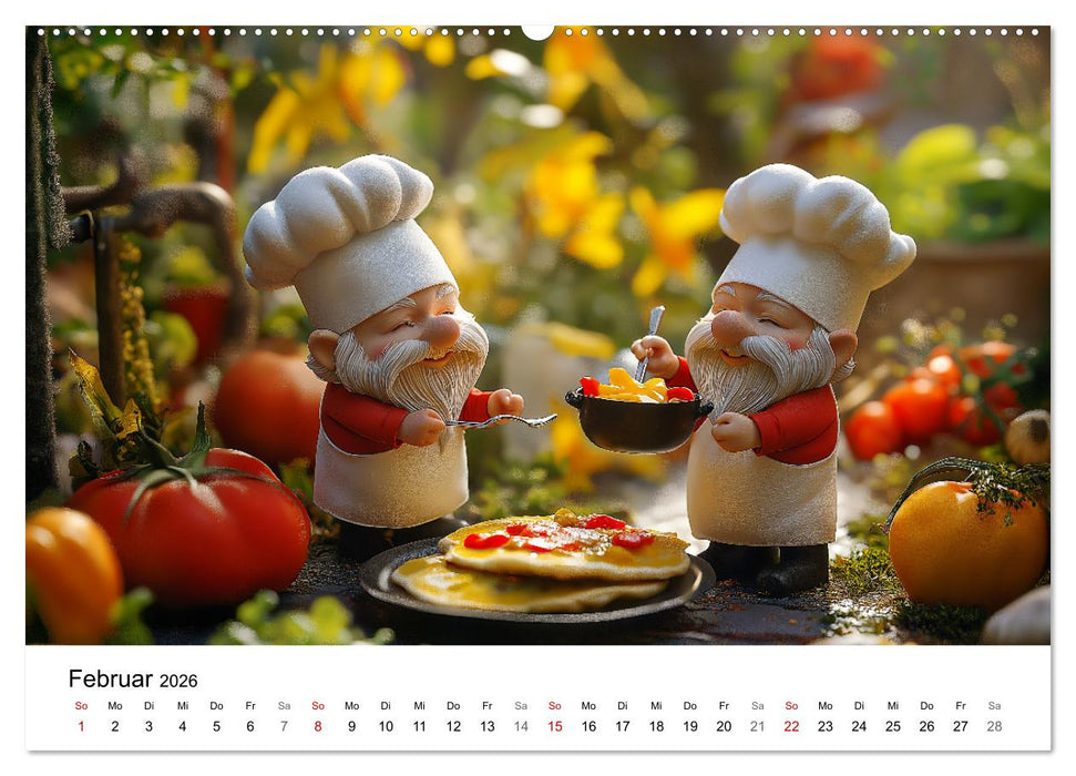 Berufe der Gartenzwerge (CALVENDO Premium Wandkalender 2026)
