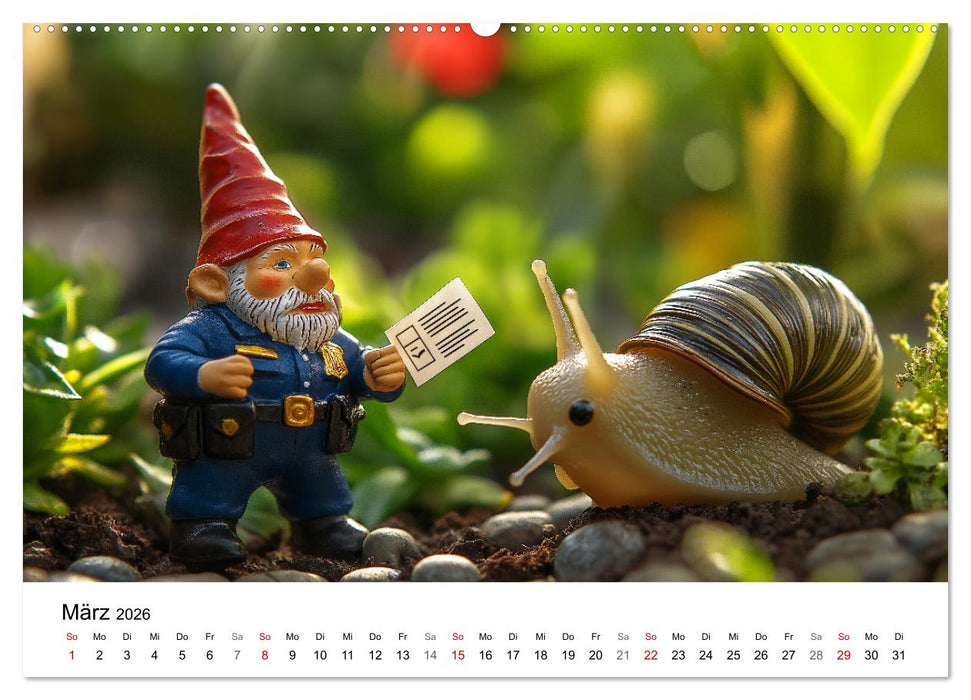 Berufe der Gartenzwerge (CALVENDO Premium Wandkalender 2026)