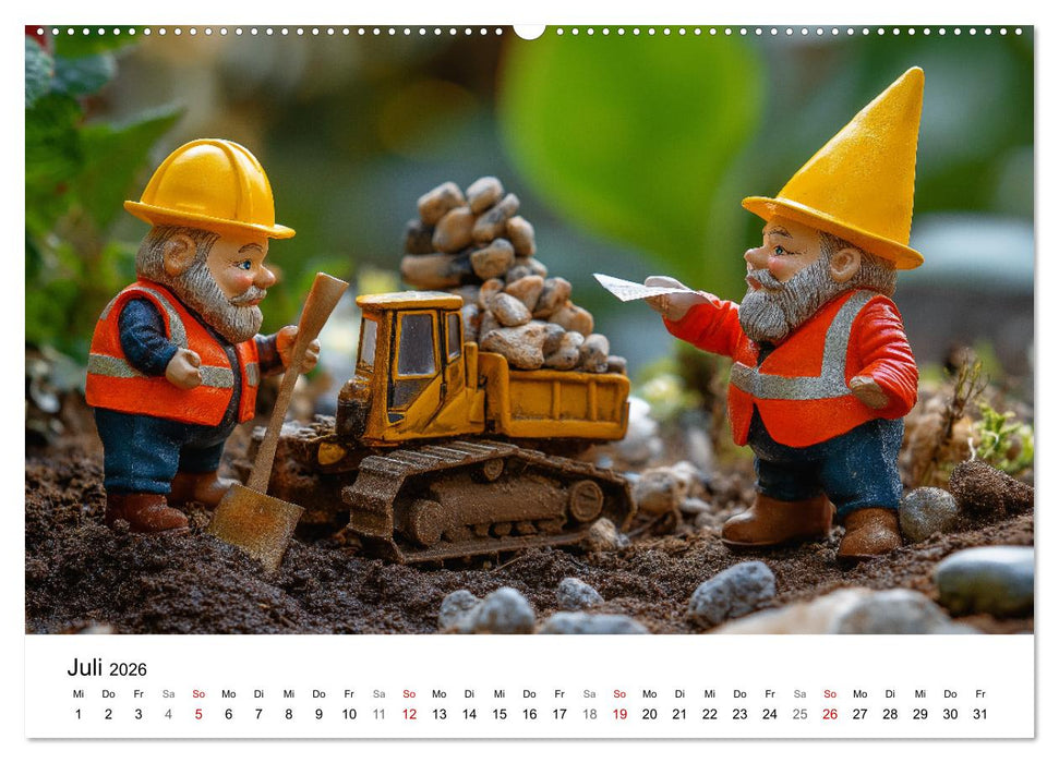 Berufe der Gartenzwerge (CALVENDO Premium Wandkalender 2026)
