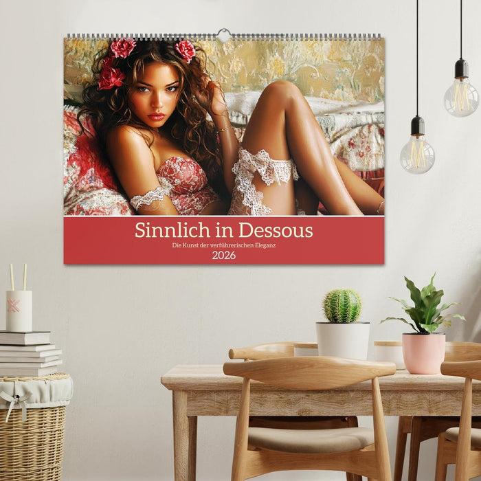 Sinnlich in Dessous. Die Kunst der verführerischen Eleganz (CALVENDO Wandkalender 2026)