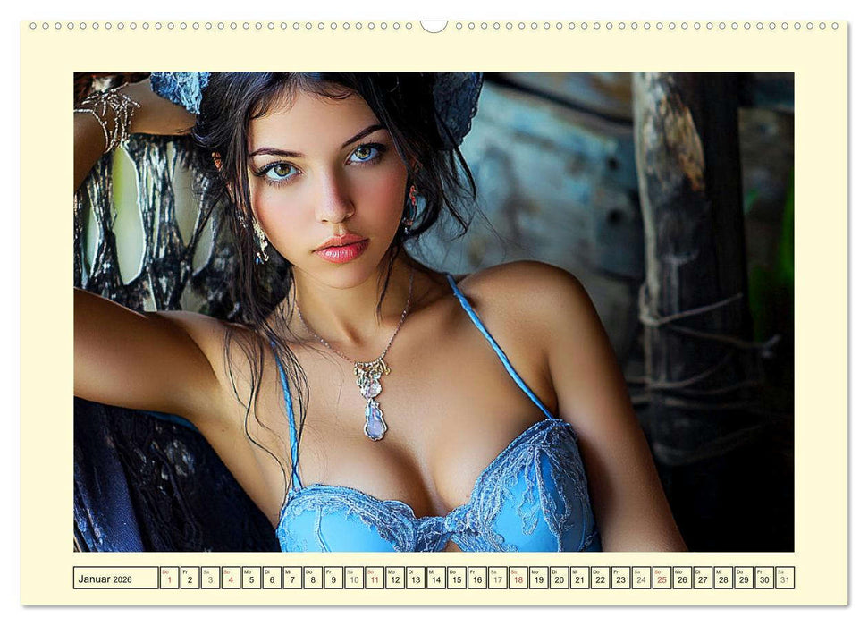Sinnlich in Dessous. Die Kunst der verführerischen Eleganz (CALVENDO Wandkalender 2026)