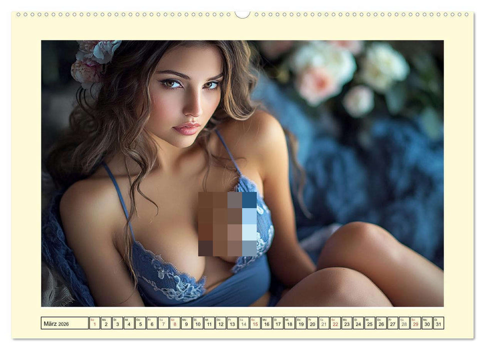 Sinnlich in Dessous. Die Kunst der verführerischen Eleganz (CALVENDO Wandkalender 2026)