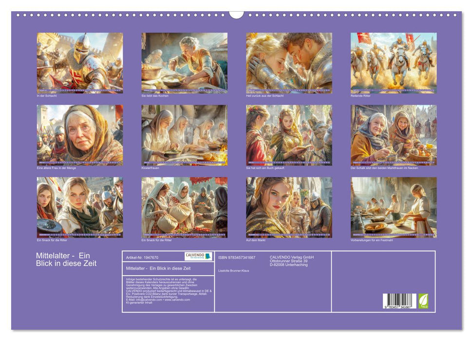 Mittelalter - Ein Blick in diese Zeit (CALVENDO Wandkalender 2026)
