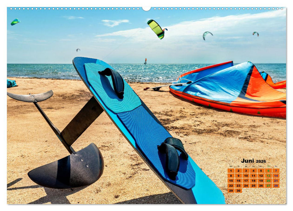 Wingfoilen - fliegen über das Wasser (CALVENDO Premium Wandkalender 2026)