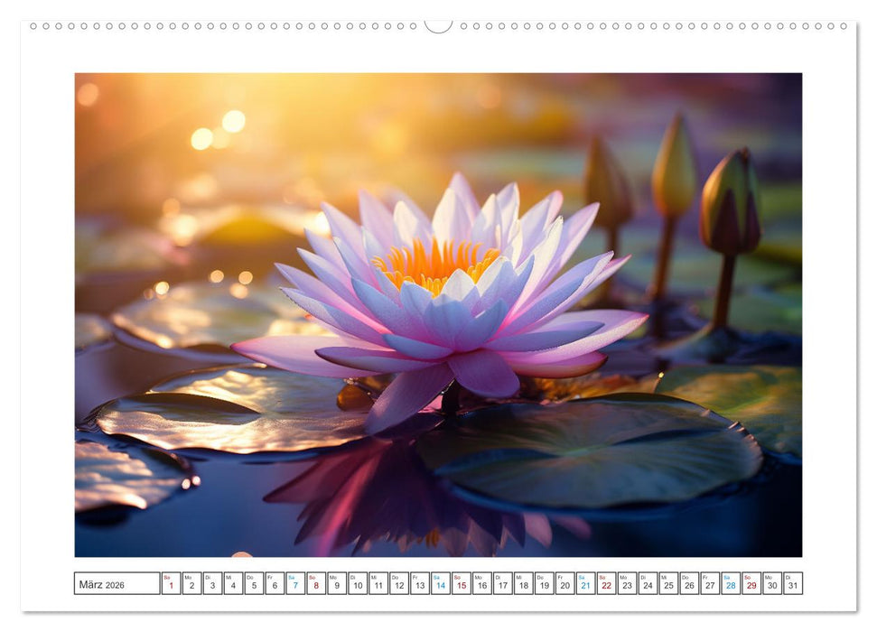 Lichtspiel der Seerosen (CALVENDO Wandkalender 2026)