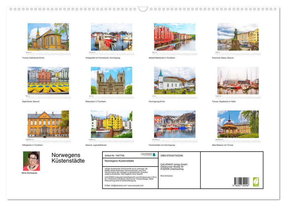 Norwegens Küstenstädte (CALVENDO Wandkalender 2026)
