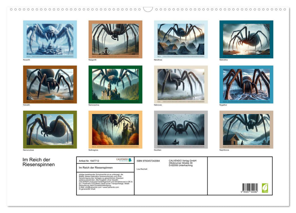 Im Reich der Riesenspinnen (CALVENDO Wandkalender 2026)