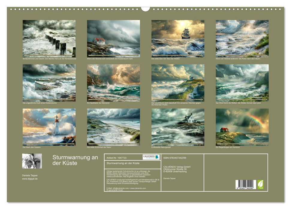 Sturmwarnung an der Küste (CALVENDO Wandkalender 2026)