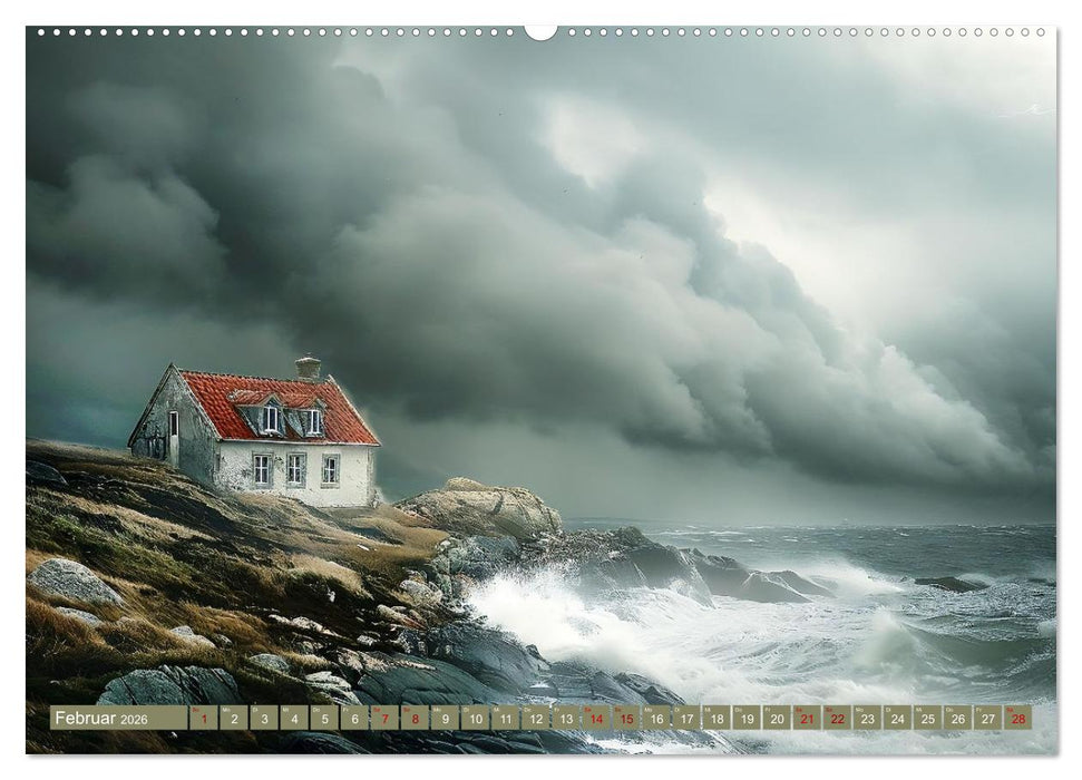Sturmwarnung an der Küste (CALVENDO Wandkalender 2026)