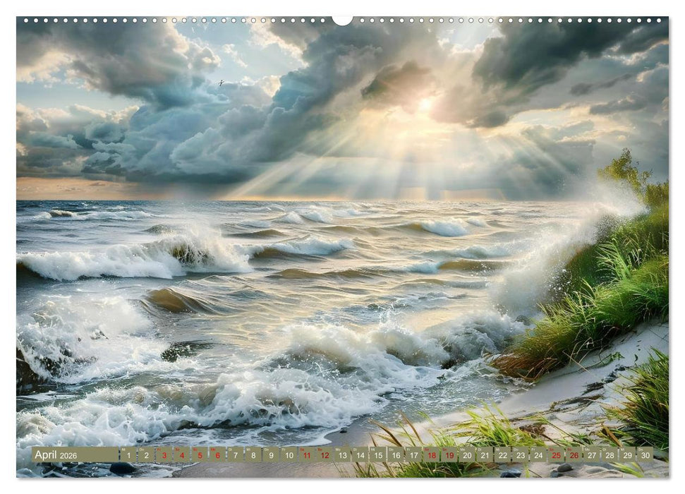 Sturmwarnung an der Küste (CALVENDO Wandkalender 2026)