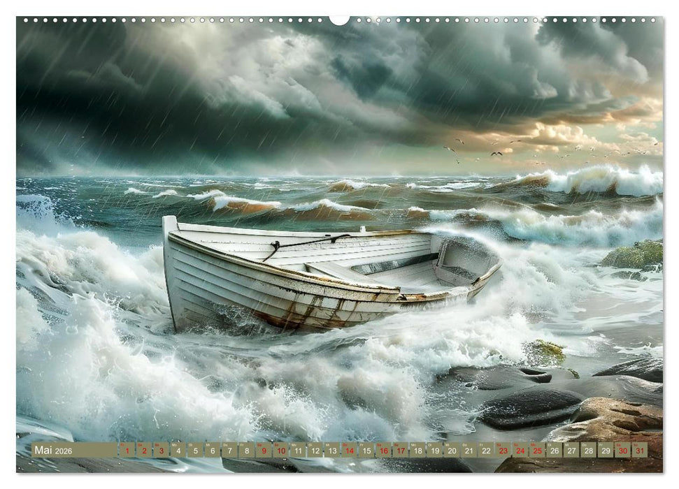 Sturmwarnung an der Küste (CALVENDO Wandkalender 2026)