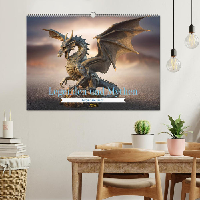 Legenden und Mythen - Legendäre Tiere (CALVENDO Wandkalender 2026)