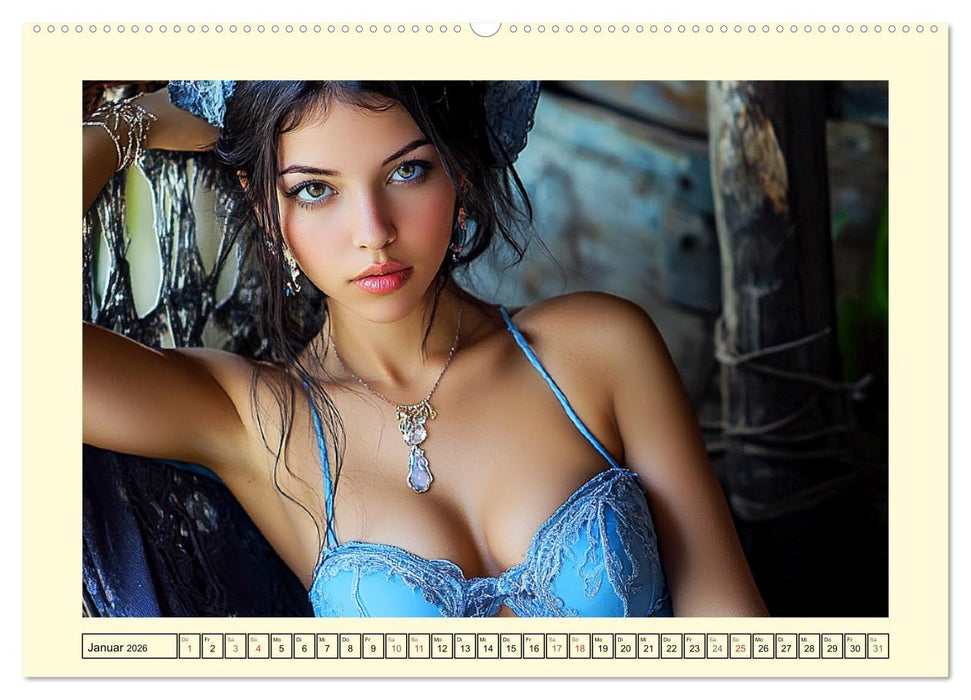 Sinnlich in Dessous. Die Kunst der verführerischen Eleganz (CALVENDO Premium Wandkalender 2026)