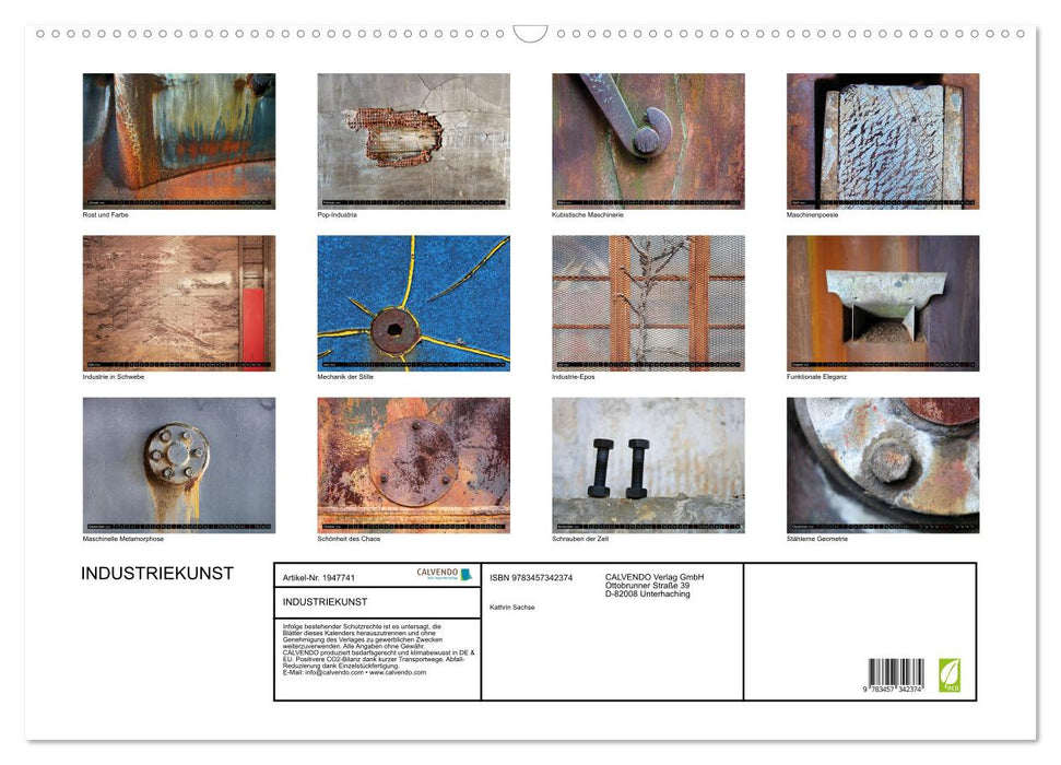 INDUSTRIEKUNST (CALVENDO Wandkalender 2026)