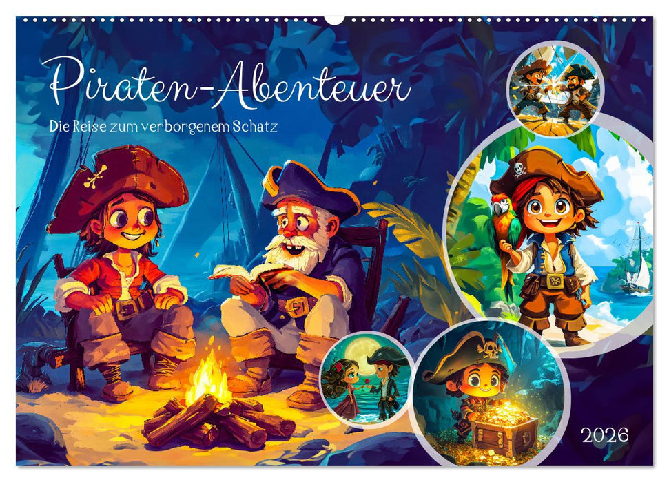 Piraten-Abenteuer - Die Reise zum verborgenen Schatz (CALVENDO Wandkalender 2026)