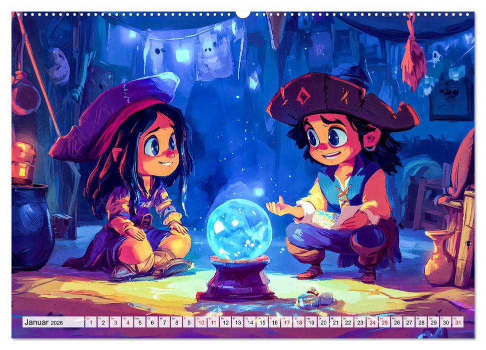 Piraten-Abenteuer - Die Reise zum verborgenen Schatz (CALVENDO Wandkalender 2026)