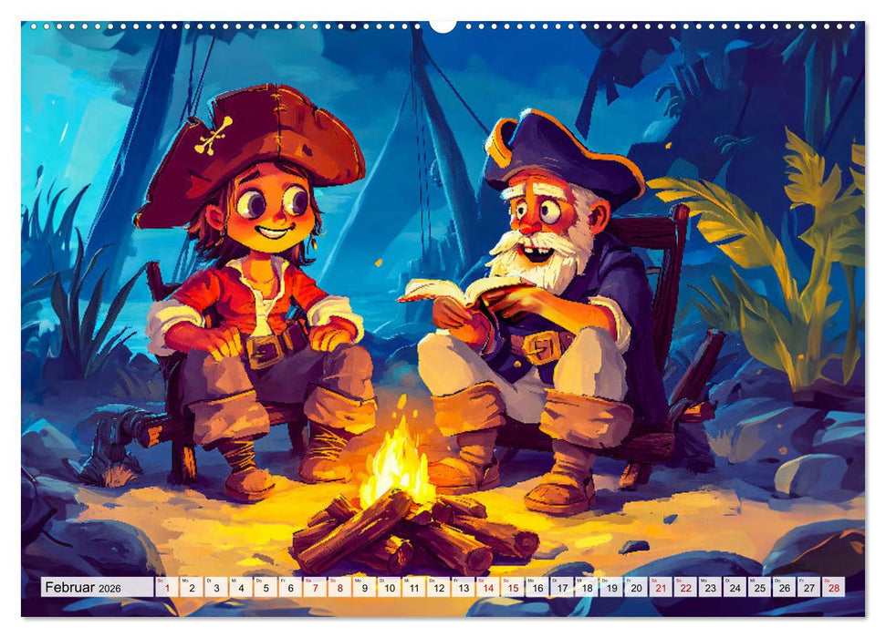 Piraten-Abenteuer - Die Reise zum verborgenen Schatz (CALVENDO Wandkalender 2026)