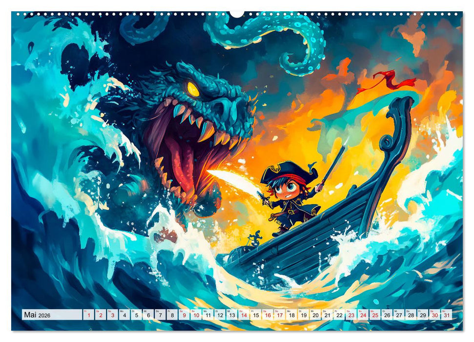 Piraten-Abenteuer - Die Reise zum verborgenen Schatz (CALVENDO Wandkalender 2026)