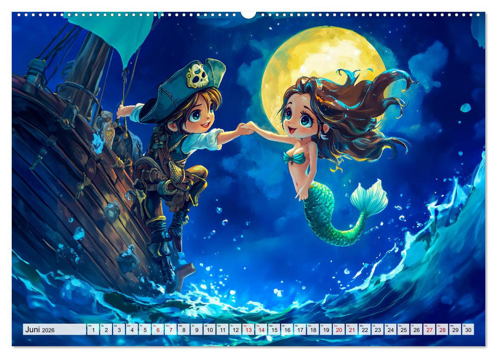 Piraten-Abenteuer - Die Reise zum verborgenen Schatz (CALVENDO Wandkalender 2026)