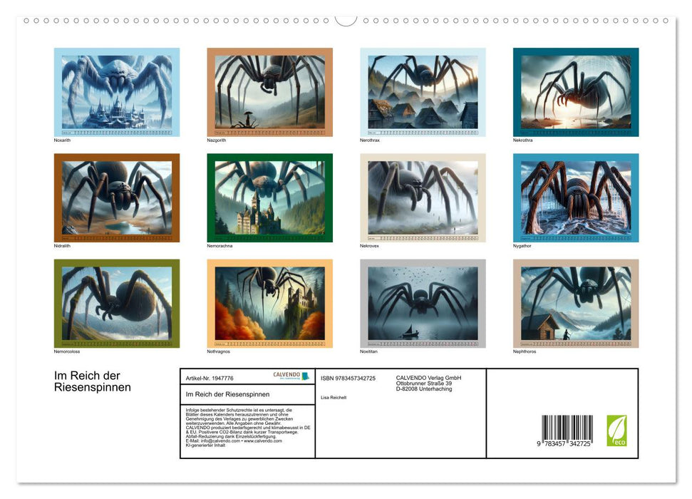 Im Reich der Riesenspinnen (CALVENDO Premium Wandkalender 2026)