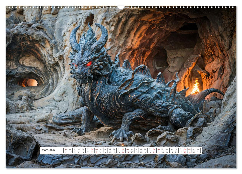 Legenden und Mythen - Legendäre Tiere (CALVENDO Premium Wandkalender 2026)