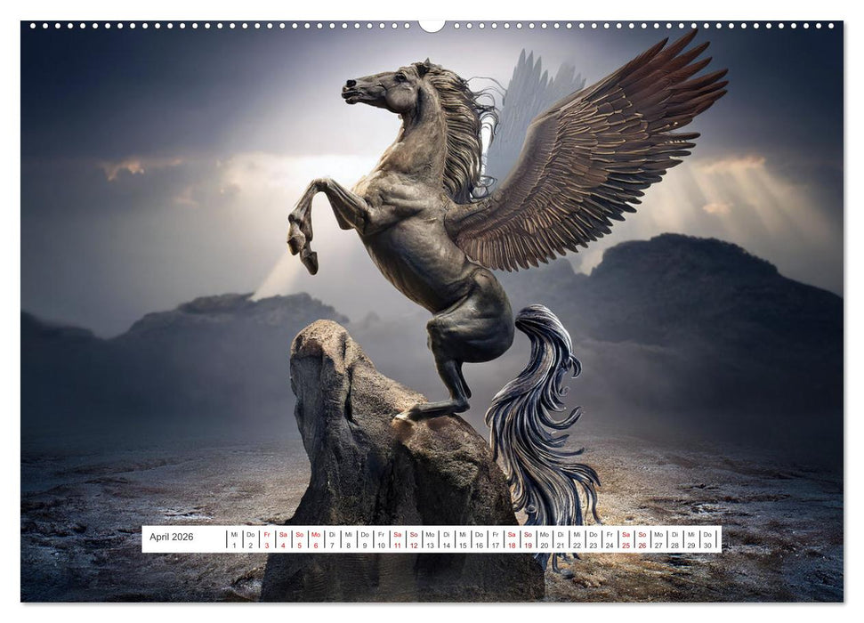 Legenden und Mythen - Legendäre Tiere (CALVENDO Premium Wandkalender 2026)
