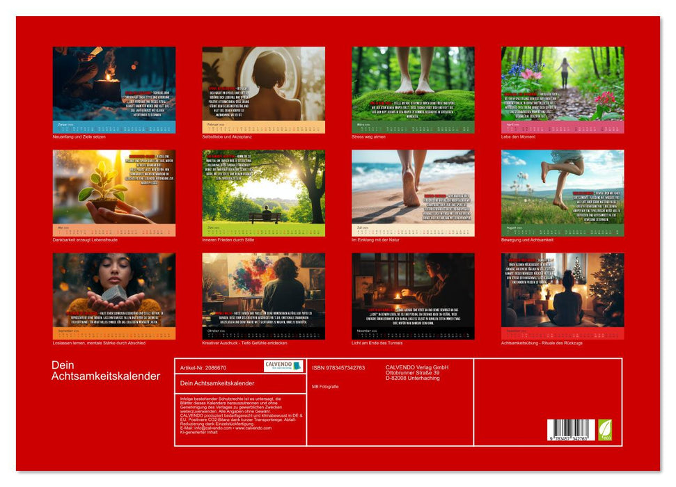 Dein Achtsamkeitskalender (CALVENDO Wandkalender 2026)