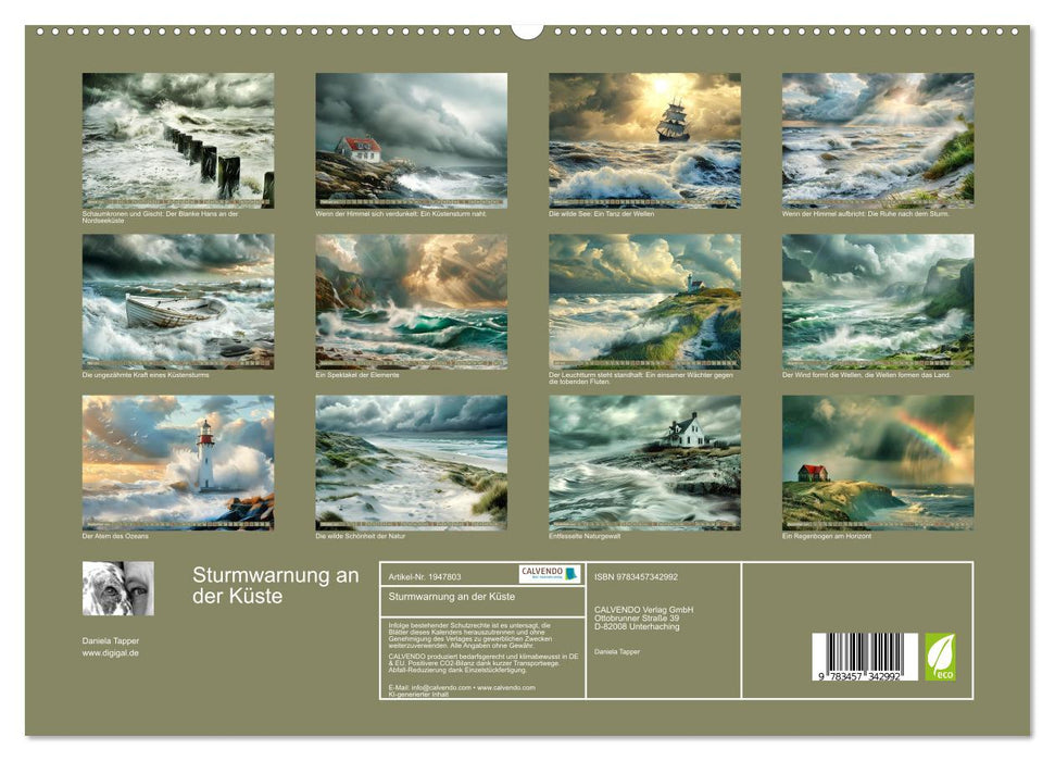 Sturmwarnung an der Küste (CALVENDO Premium Wandkalender 2026)