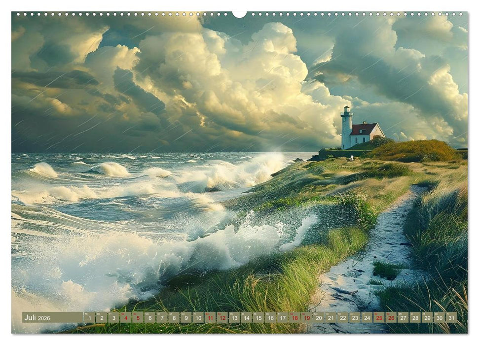 Sturmwarnung an der Küste (CALVENDO Premium Wandkalender 2026)