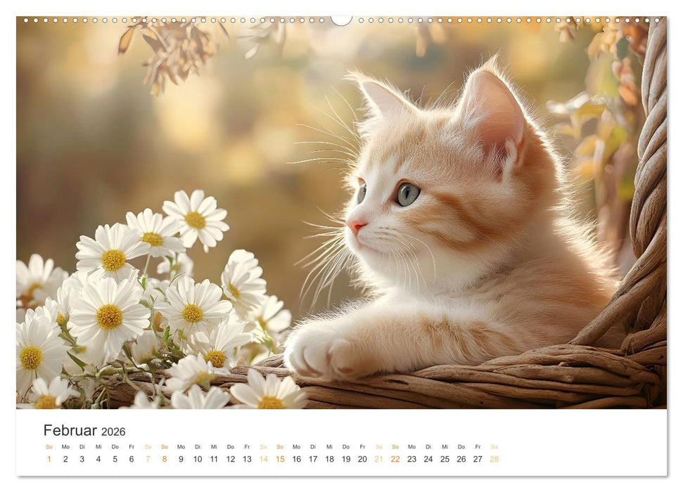 Katzen - sanfte Schönheiten (CALVENDO Wandkalender 2026)