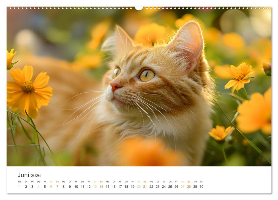 Katzen - sanfte Schönheiten (CALVENDO Wandkalender 2026)