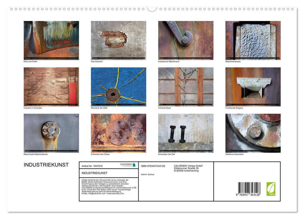 INDUSTRIEKUNST (CALVENDO Premium Wandkalender 2026)