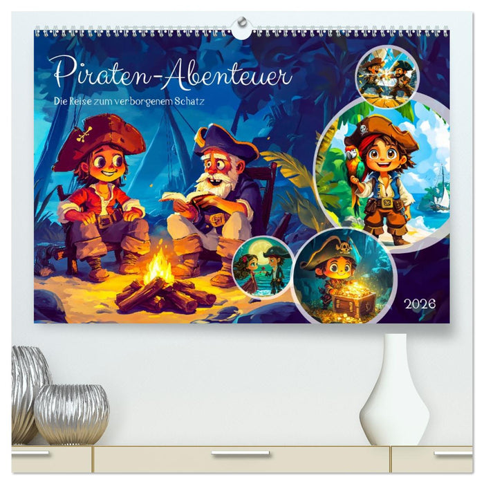 Piraten-Abenteuer - Die Reise zum verborgenen Schatz (CALVENDO Premium Wandkalender 2026)